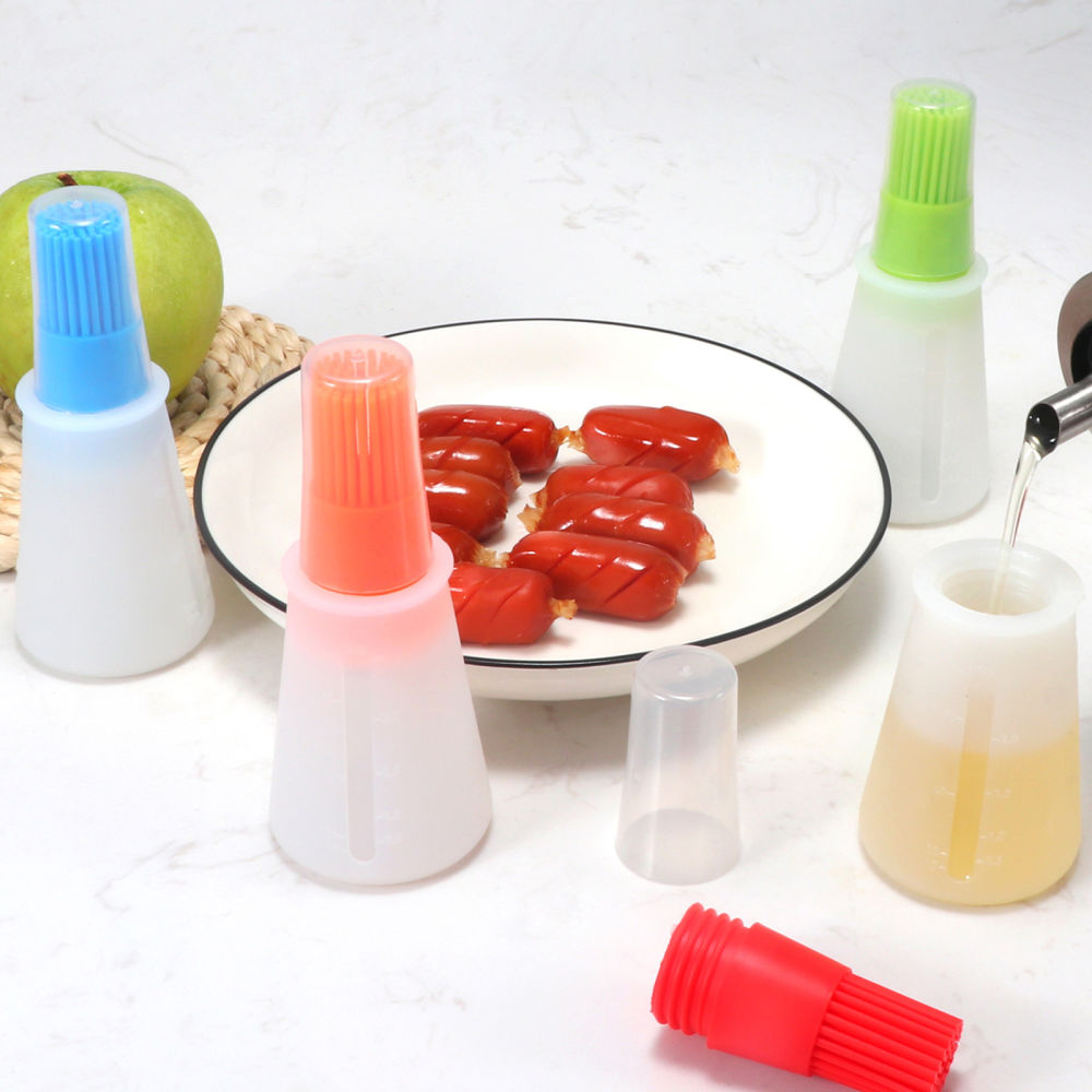 dropship Silicone Flat-bottomed Barbecue Oil Bottle Brush BBQ Brushes