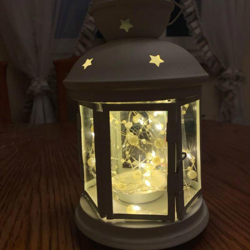 dropship 2/5/10m Pearl Wire Copper String Light Christmas Valentine Wedding Decoration for Home Wedding Party Mariage Garland Decoration