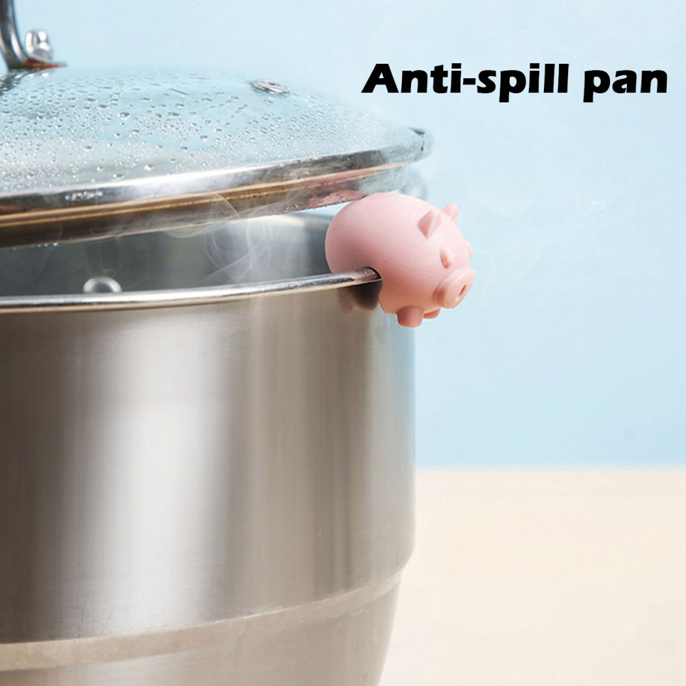 dropship 3pcs/Pack; Silicone Spill Resistant Pot Lid Clip; High Temperature Resistant 446°F Animal Shape Kitchen Gadgets