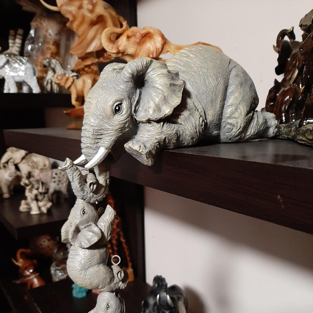 dropship Desktop Decor; Elephant Shape Ornament Resin Craftwork Decor