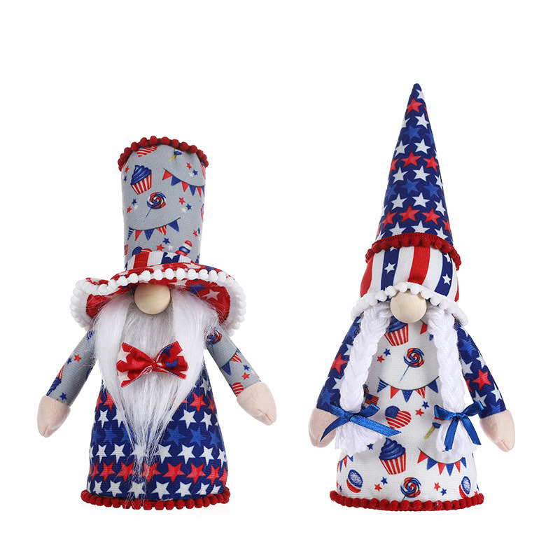 dropship 4th of July Gnomes Decorations for Home - 2 Pcs Handmade Swedish Tomte Gnomes Plush Doll