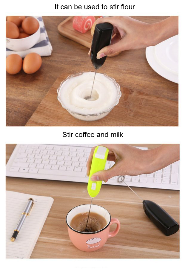 dropship Household Handheld Mini Electric Milk Whisk Whisk Kitchen Blender Coffee Whisk Foam Mix Whisk