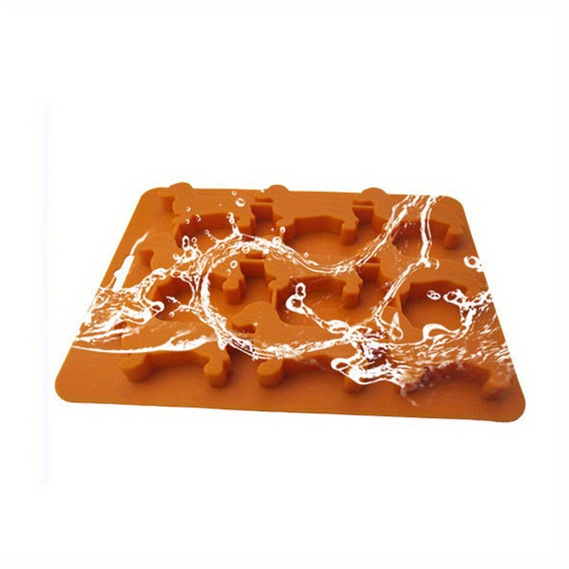 dropship 1pc 9 Freezers Silicone Ice Mold Card Love Cartoon Dog Shape Chocolate Biscuit Baking Mold