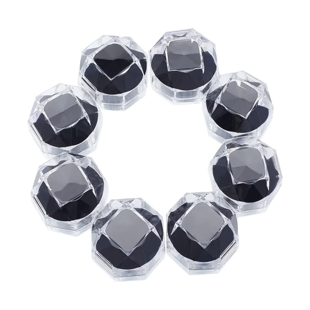 dropship 40pcs Black Clear Plastic Ring Boxes Crystal Earrings Jewelry Storage Boxes Display Organizer Case With Foam Insert
