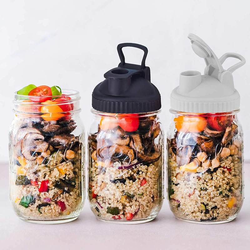 dropship 1pc Mason Jar Lids; Flip Cap Mason Jar Lids; 8.6cm/3.38in Inner Diameter Reusable With Pour Spout And Leak Proof Airtight Seal For Regular Mouth Mason Jars