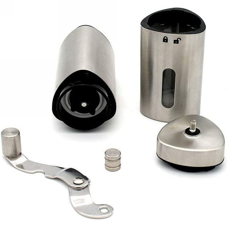 dropship Portable Home Manual Coffee Grinder Stainless Steel with Ceramic Burr Bean Mill