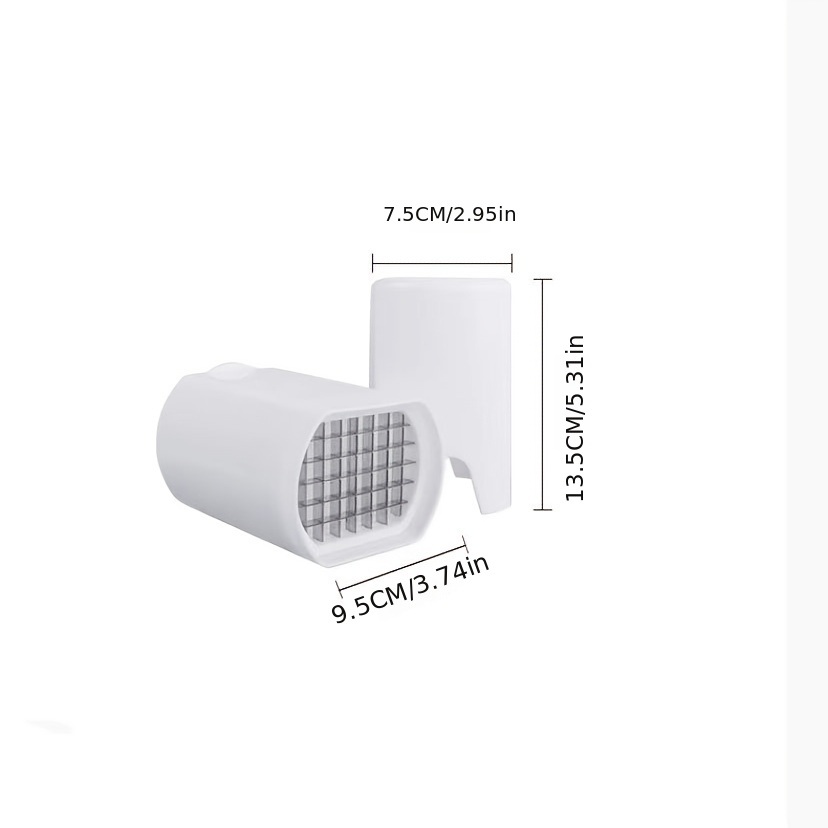 dropship 1pc Potato Fries 44 Grid Cut Potato Quick Stainless Steel French Cut French Fries Kitchen Utensils; White