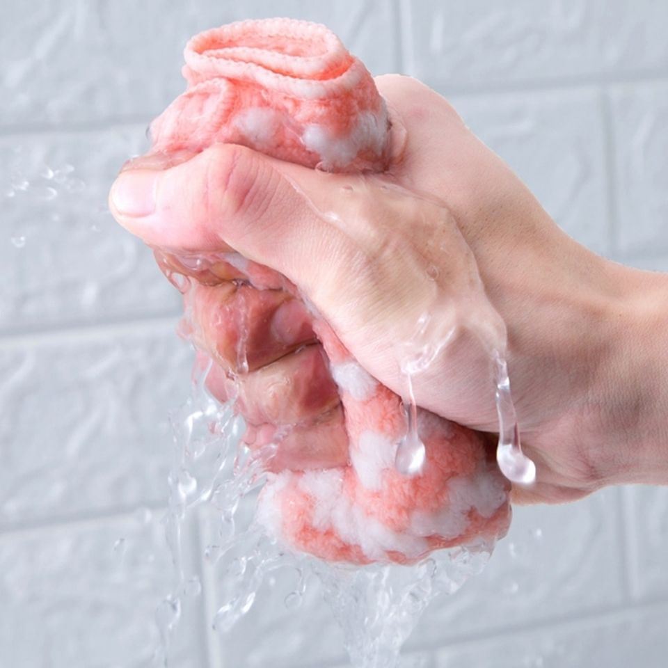 dropship 30x30cm 5/10PCS Kitchen Scouring Pad Towel Dishcloth Household Rags Gadget Microfiber Non-stick Oil Table Cleaning Cloth Wipe