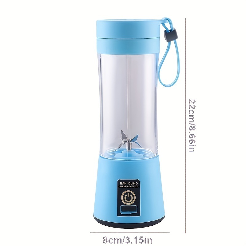 dropship 1pc Portable 6 Blades In 3D Juicer Cup, Updated Version Rechargeable Juice Blender Secure Switch Electric Fruit Mixer For Superb Mixing, USB Rechargeable
