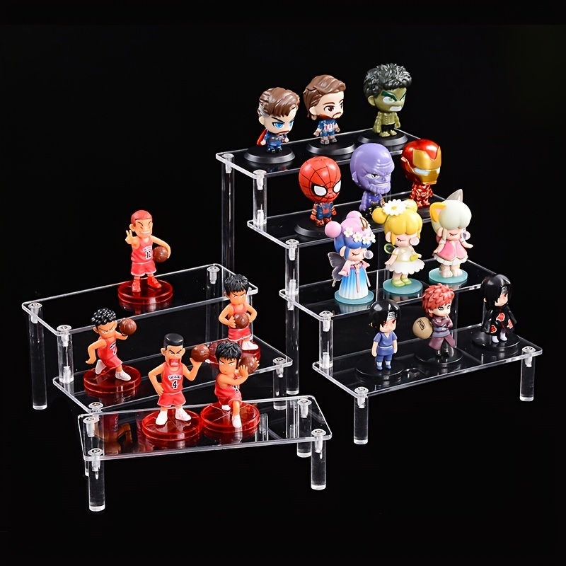 dropship 1pc Acrylic Perfume Organizer; Tiered Display Stand; Acrylic Riser Display Shelf; Transparent Multi-layer Model; Blind Box Storage For Cosmetics And Jewelry; Step Shelf