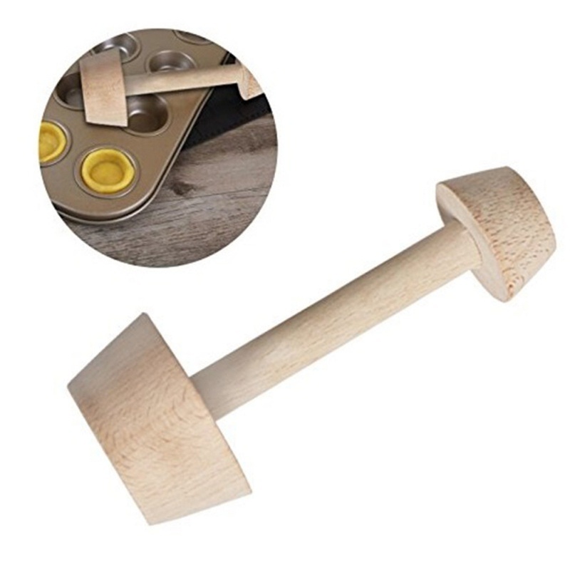 dropship 1pc Kitchen Gadgets Wood Egg Tart Pusher Double Side Tart Tamper Pastry Pusher Wooden Egg Tart Mold For Eggtart Mold Baking Cake Kitchen Tools
