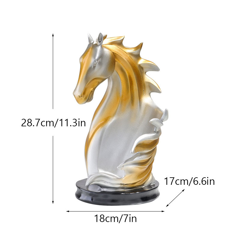 dropship NORTHEUINS Resin Horse Head Wine Rack Figurines Interior Bottle Holder Storage Ornaments Home Living Room Tabletop Decorations