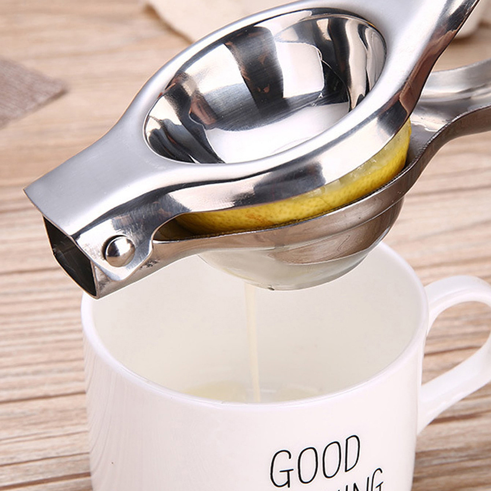 dropship 1pc Stainless Steel Lemon Squeezer Press; Hand Juicer Kitchen Tool