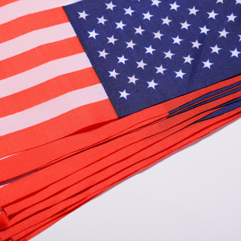 dropship 20pcs/30pcs American Flag; American Flag Decor; banner Flags; Independence Day Banner American Flag; Flag banner; Suitable For Patriotic Events; Sports; Bars Decorations Yard