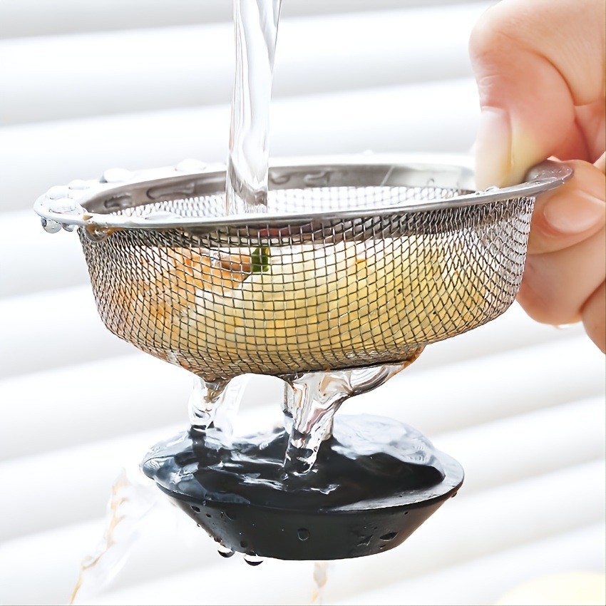 dropship 1pc Sink Filter With Plug; Kitchen Stainless Steel Water Filter; Wash Basin Slag Screen