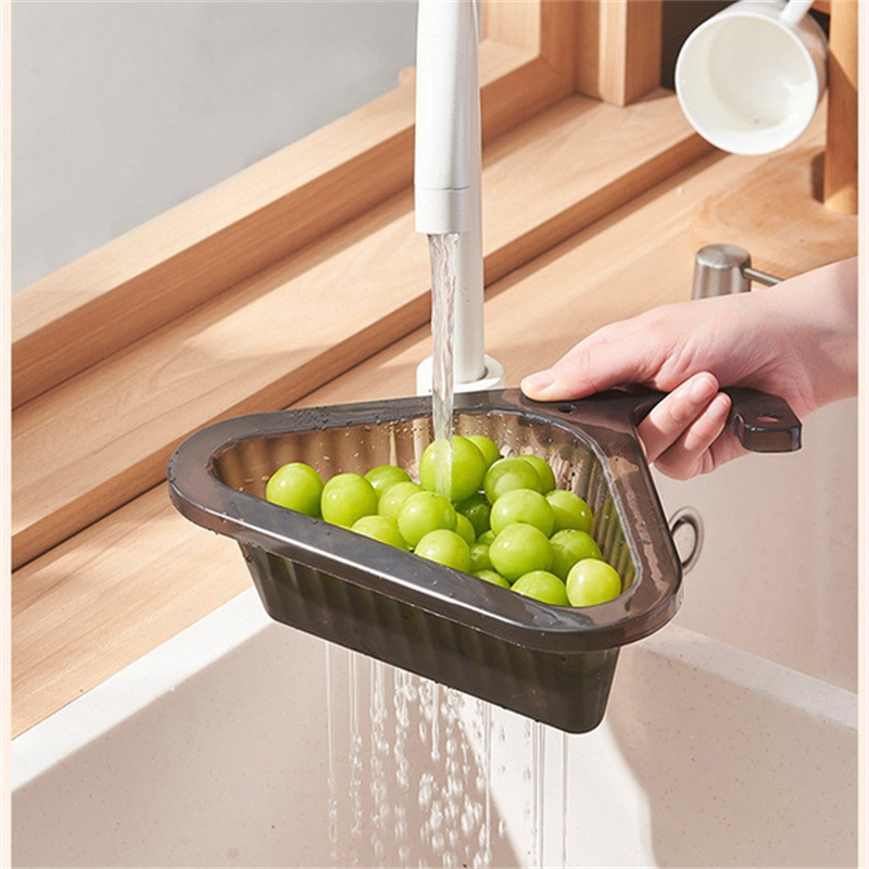 dropship 1pcKitchen Sink Drain Basket Swan Drain Basket Multi-Functional Hanging Filtering Draining Rack Sponge Holder Shelf Baskets Kitchen Sink Filter