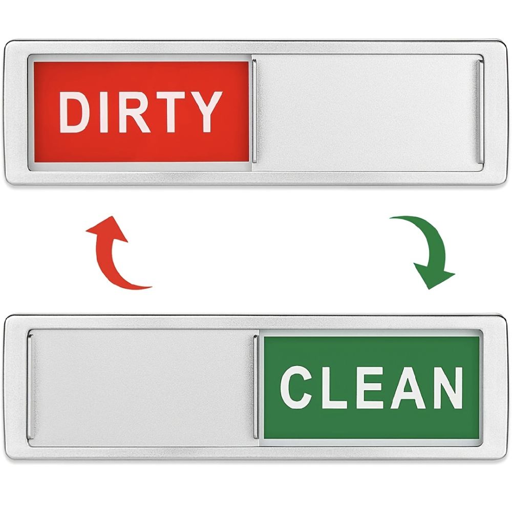 dropship 2 Pack Dishwasher Magnet Clean Dirty Sign Shutter Only Changes When You Push It Non-Scratching Strong Magnet Options Indicator