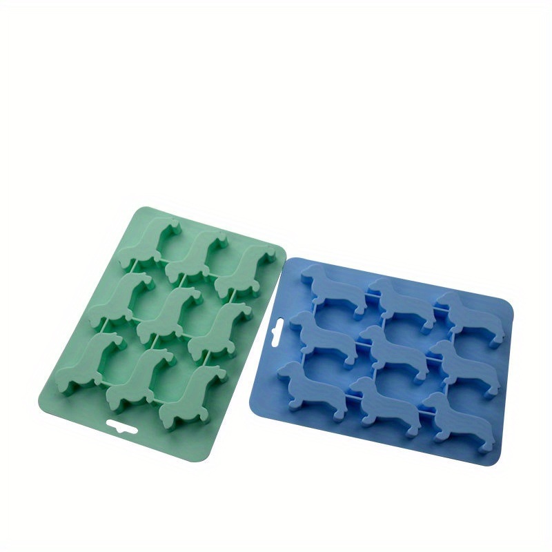 dropship 1pc 9 Freezers Silicone Ice Mold Card Love Cartoon Dog Shape Chocolate Biscuit Baking Mold