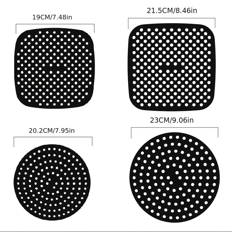 dropship 1pc 7.5in/8in/9in Air Fryer Liner Silicone Air Fryer Mat