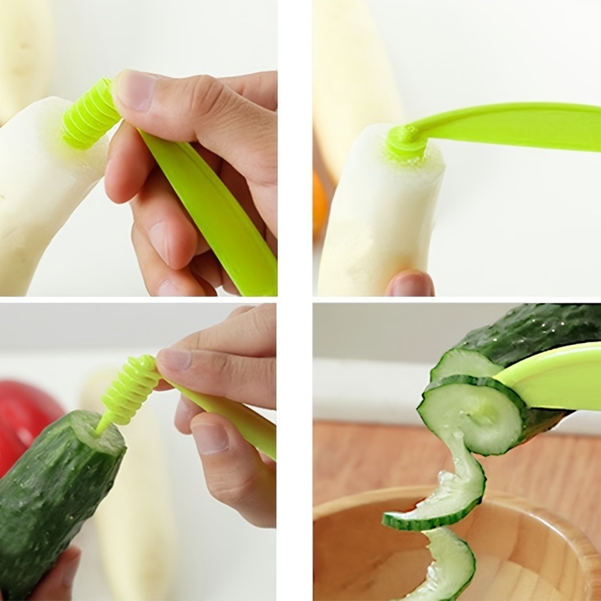 dropship 1pc Cucumber Carrot Potato Spiral Knife Spiral Slicer Blade Cut Kitchen Accessories