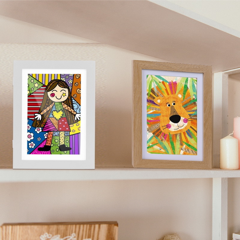 dropship Children Art Frames Magnetic Front Open Changeable Kids Frametory for Poster Photo Drawing Paintings Pictures Display Home Decor