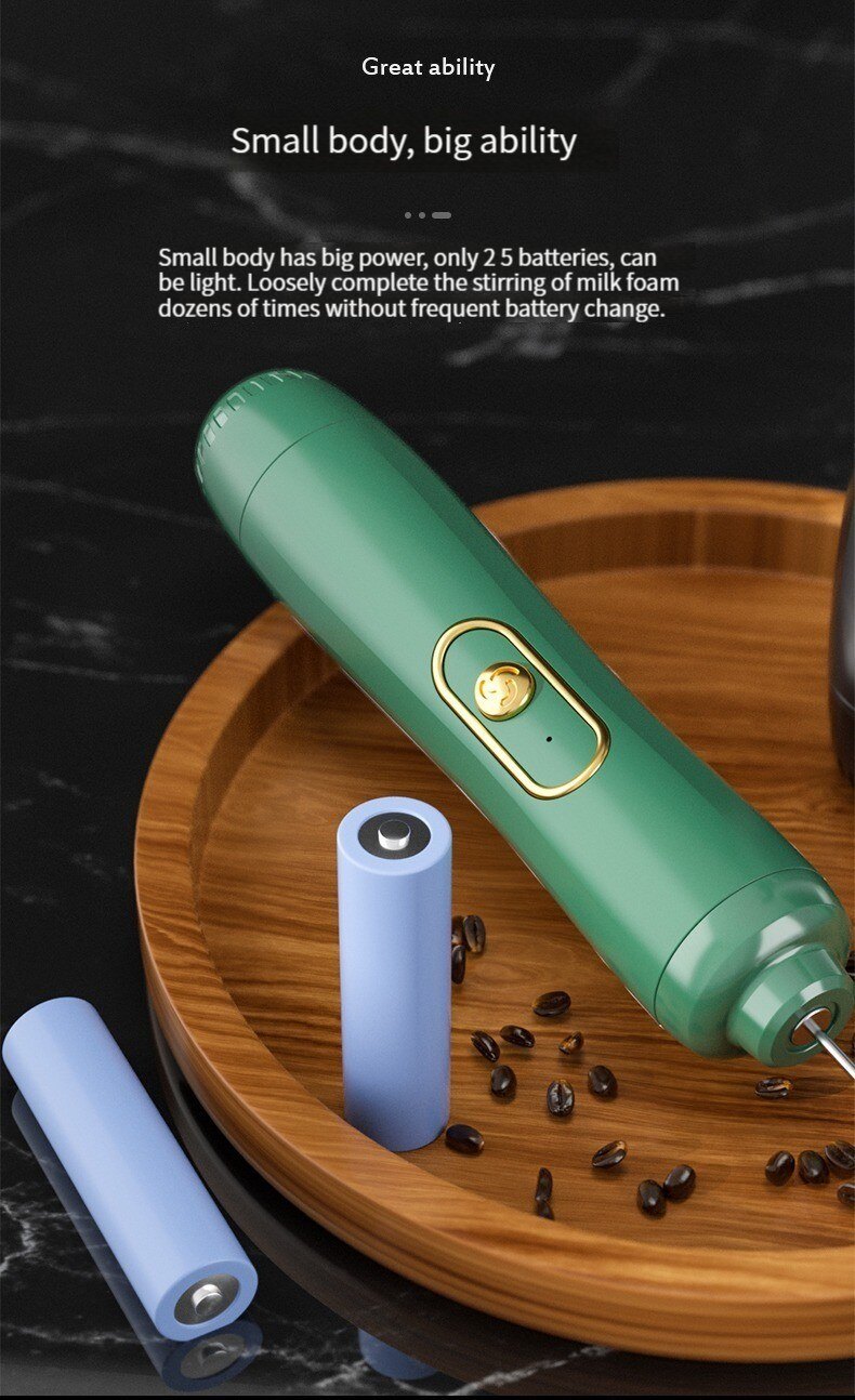 dropship Handheld Electric Milk Frother Egg Beater Maker Kitchen Drink Foamer Mixer Coffee Creamer Whisk Frothy Stirring Tools