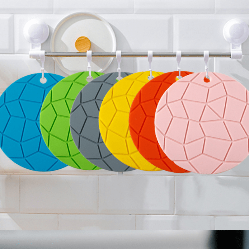 dropship 1pc Food Grade Silicone Coaster; Anti-scalding Thickened Pot Mat; Turtle Pattern Heat Insulation Mat; High Temperature Resistant Table Mat