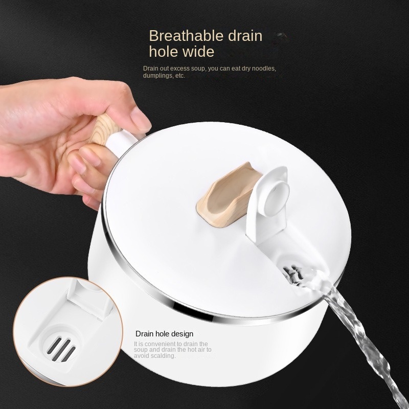 dropship 1pc 304 Stainless Steel Instant Noodle Bowl; Large Capacity Instant Noodle Bowl With Lid; Dual-purpose Anti-scalding Portable Tableware; Student Lunch Box