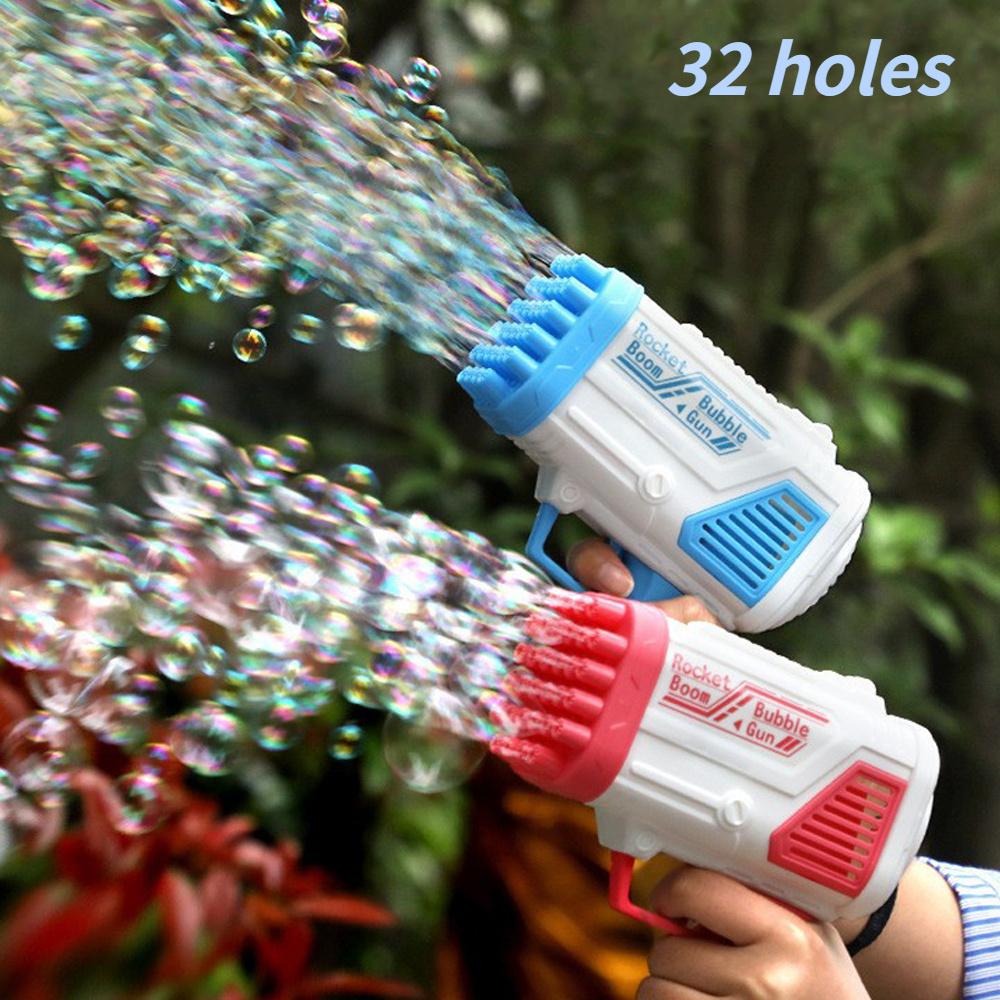 dropship 1pc, Bubble Gun, Electric Automatic Soap Rocket Bubble Machine, Portable Outdoor Party Gifts, Wedding Party Supplies, LED Light Blower Playthings, Birthday Gifts, Holiday Gifts