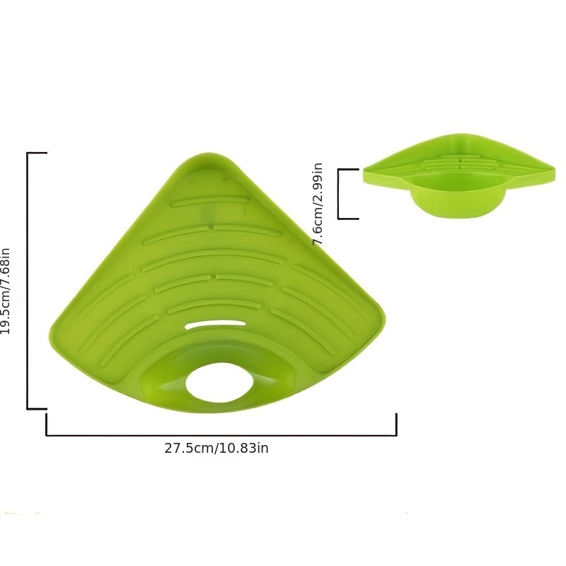 dropship 1pc Portable Kitchen Sink Corner Storage Rack Sponge Holder Wall Mounted Tool