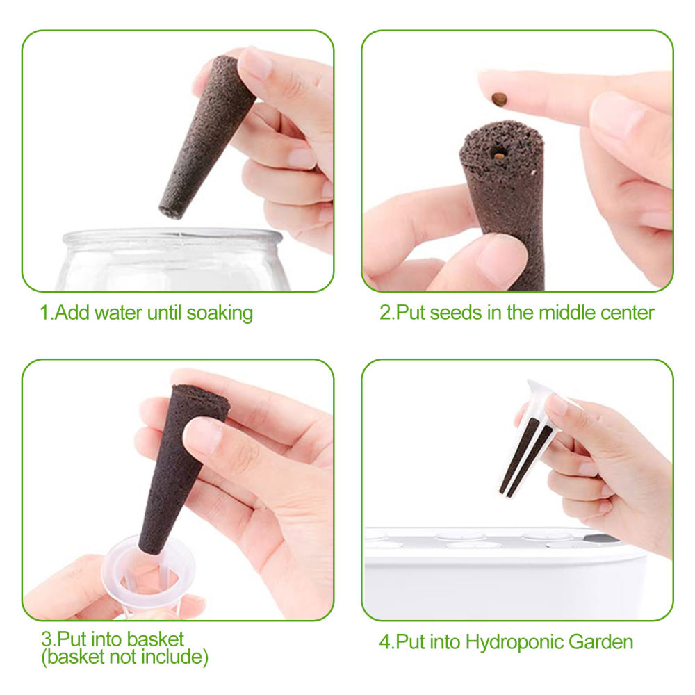 dropship Seed Grow Sponges Replacement Root Growth Sponges Seedling Starter Plugs Seed Starting Seed Pod Hydroponic Garden Planting