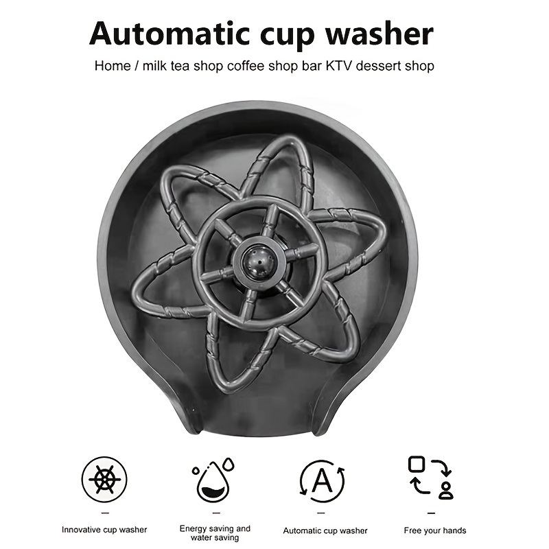 dropship 1pc Glass Rinser For Kitchen Sink; Bottle Cup Washer For Sink Attachment; Kitchen Bar Sink Cleaner; Bottle Washer; Kitchen Sink Automatic Flushing Device