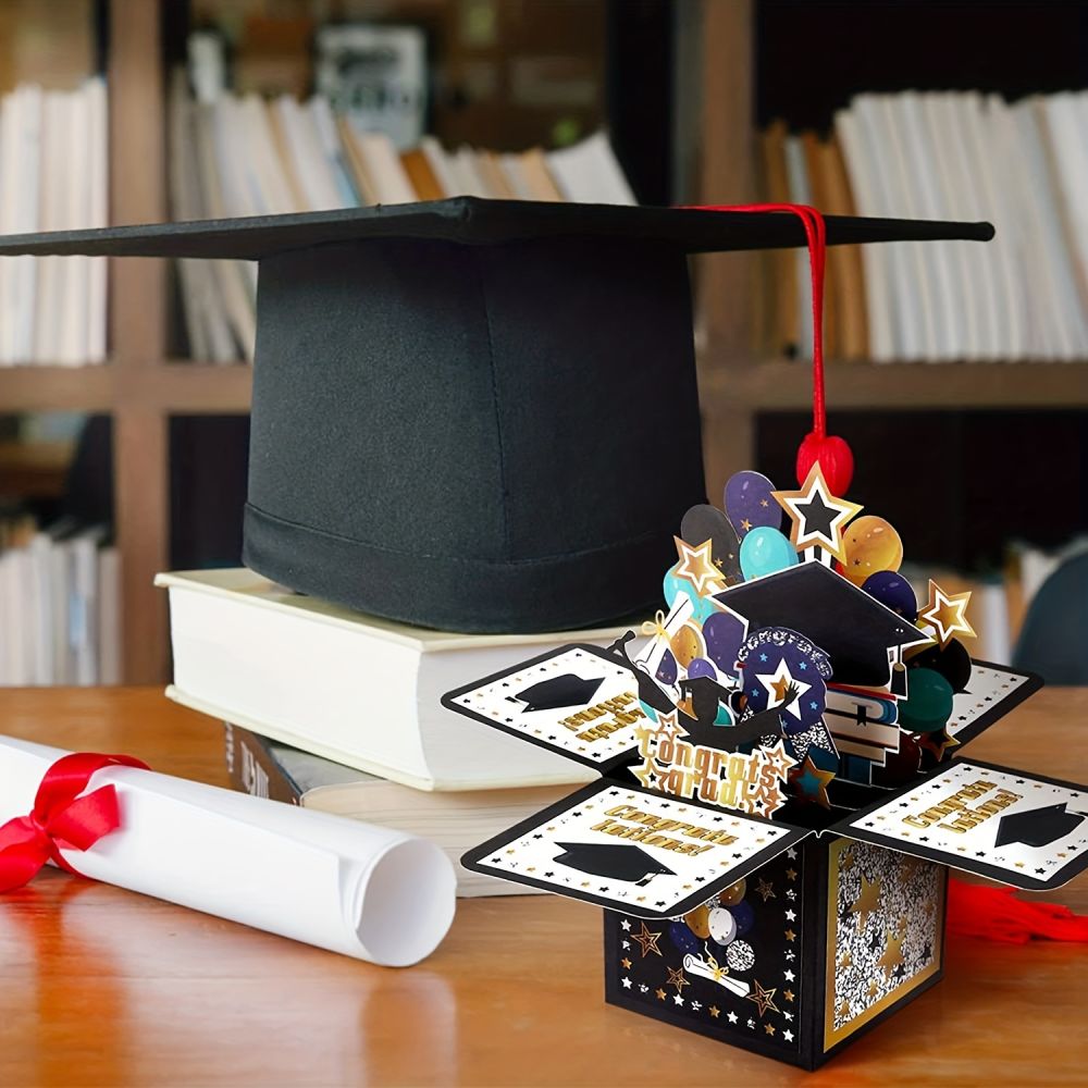 dropship 1pcs; 3D Graduation Pop Up Card; Class Of 2023 Congrats Grad Card; Congratulation Greeting Card With Envelope; Graduation Party Supplies; Party Supplies; Holiday Favors