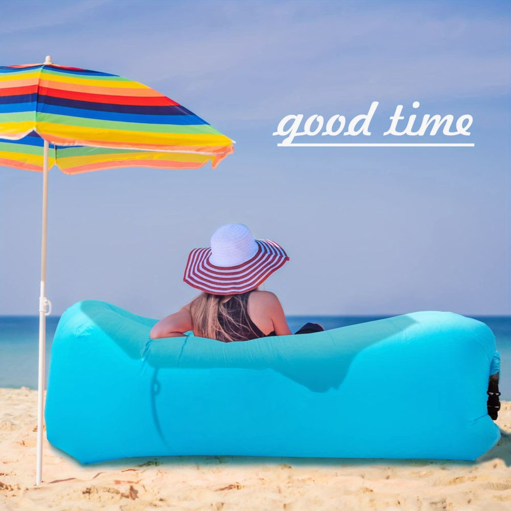 dropship Inflatable Pool Lounger, Portable Lazy Sofa For Backyard Beach Travel & Camping