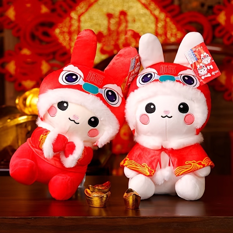 dropship 1pc Rabbit Doll (9.84"×4.72"); Lion Plush Toys; New Year's Mascot; Holiday Gifts; Pillow Decorations