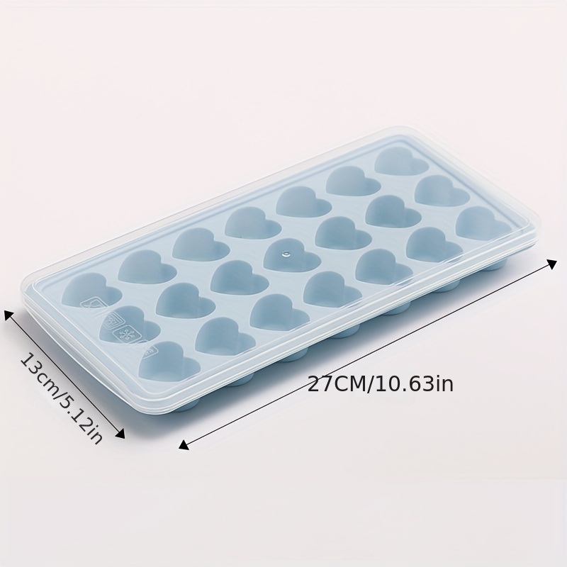 dropship 1pc Silicone Heart-shaped Ice Tray Ice Cube Mold Homemade Ice Cube Box Refrigerator Ice Maker