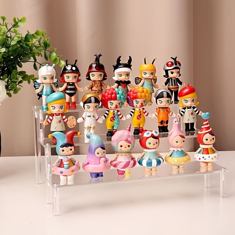 dropship 1pc Acrylic Perfume Organizer; Tiered Display Stand; Acrylic Riser Display Shelf; Transparent Multi-layer Model; Blind Box Storage For Cosmetics And Jewelry; Step Shelf