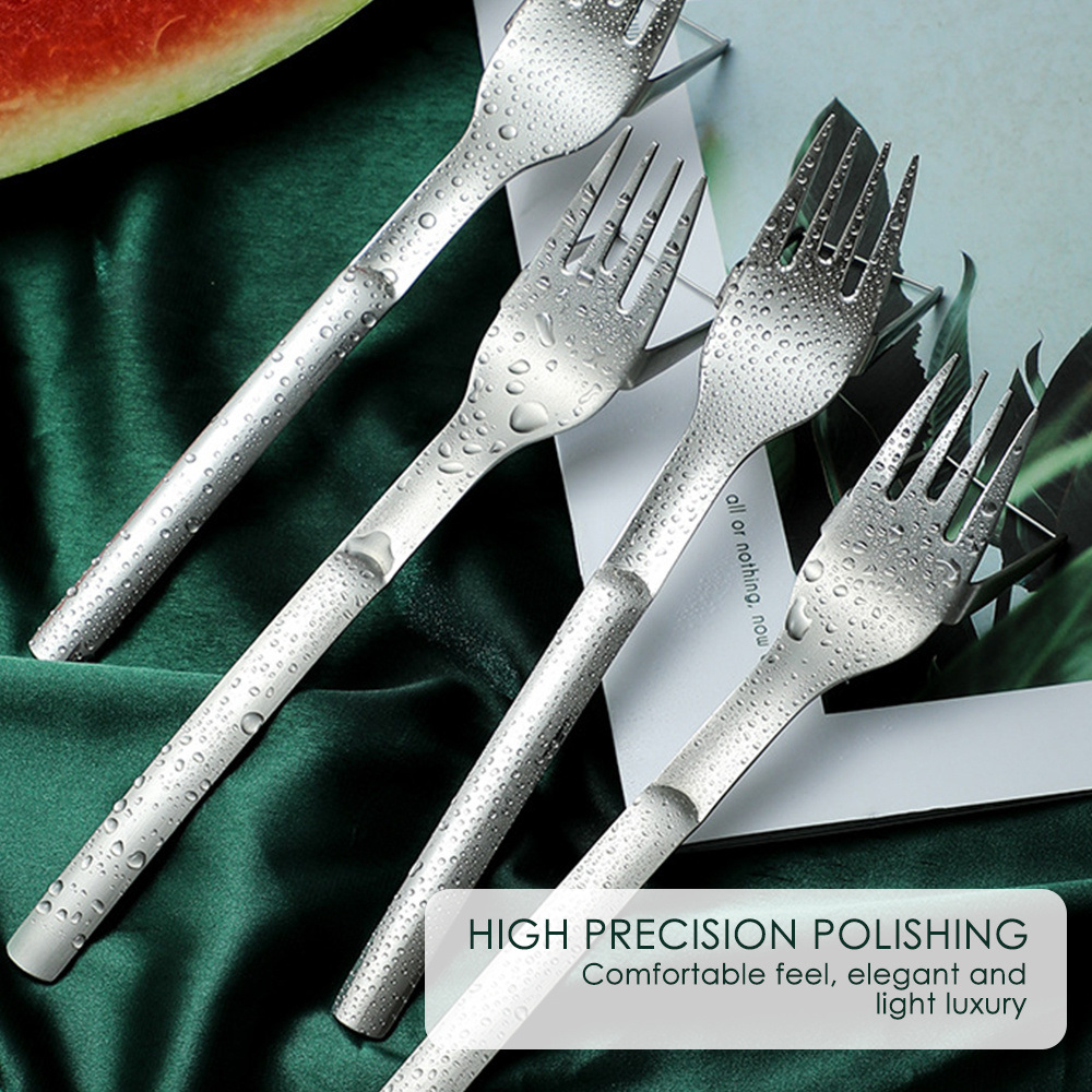 dropship 1pc 2 In 1 Watermelon Slicer With Fork Durable Watermelon Cutter Stainless Steel Watermelon Cutting Ruler For Fruit Plate