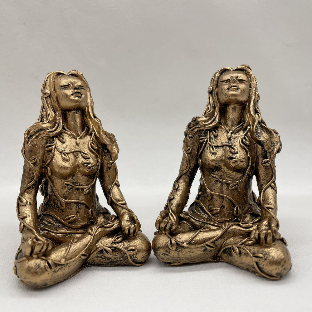 dropship Mother Earth Statue Mini Gaia Fairy Decorative Buddha Statue Decorative Figurines Goddess Healing Chakra Meditation Home Decor