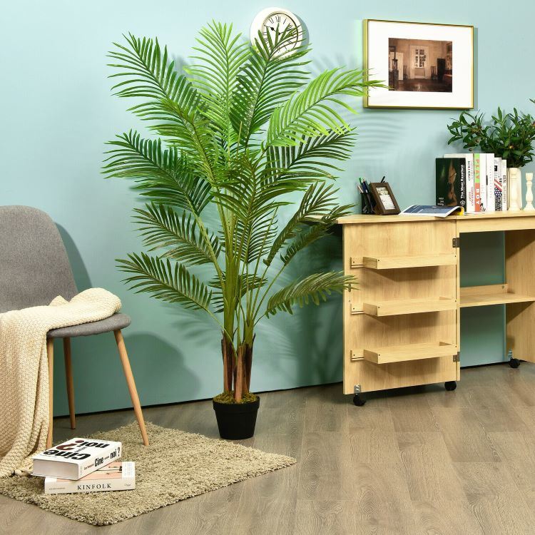 dropship Indoor Outdoor Decorative Accessories Artificial Areca Palm Decorative Silk Tree