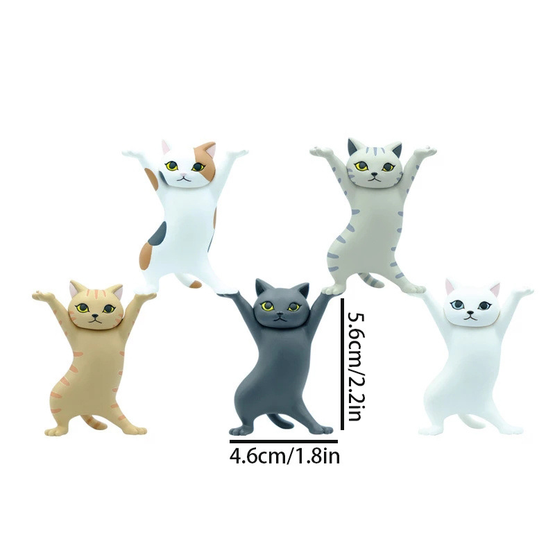 dropship Cat Holder; 5pcs Cat Ornaments; Funny Cat Pen Holder; Toy; Gift; Home Decorations