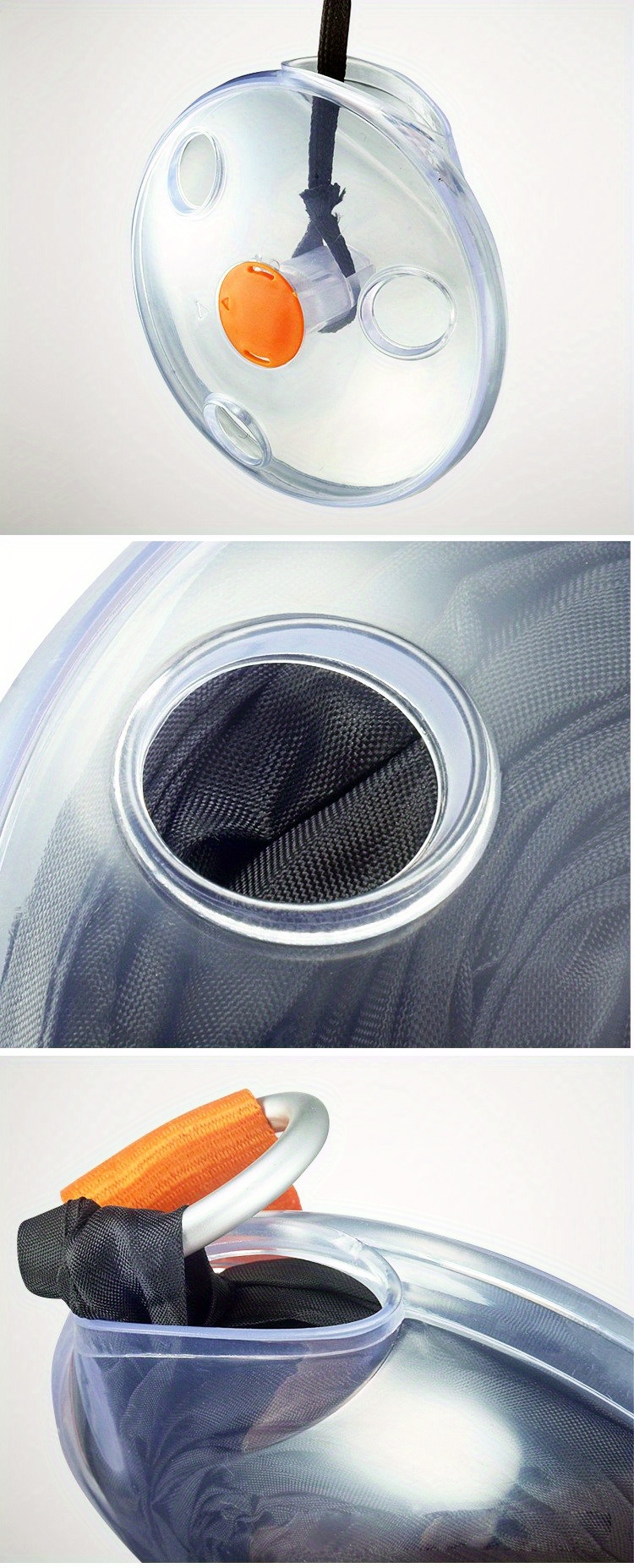 dropship 1pc Reusable Shopping Bags; Portable Outdoor Beach Bag; Roll Up Mini Disc Shape Black Grocery Bag; Folding Eco Friendly Light Weight; Kitchen Supplies