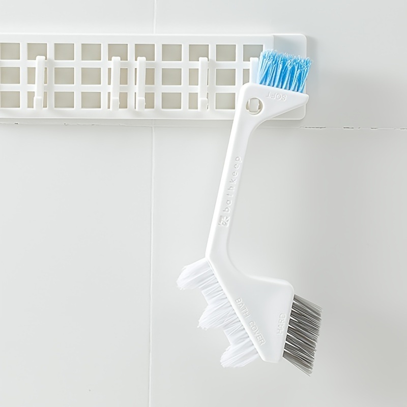 dropship 1pc Bathroom Brush; Tile Corner Crevice Brush; Multifunctional Cleaning Brush; Floor Drain Brush 9.06"x4.13"