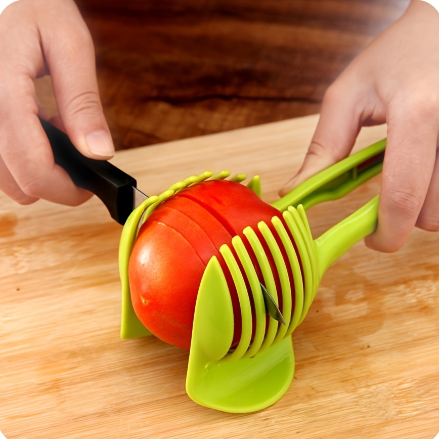 dropship 1pc Tomato Potato Slicer; Lemon Slicer; Multifunctional Fruit Vegetable Cutter Clip; Kitchen Tool; Kitchen Gadgets