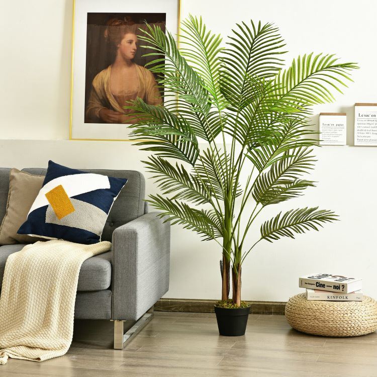 dropship Indoor Outdoor Decorative Accessories Artificial Areca Palm Decorative Silk Tree