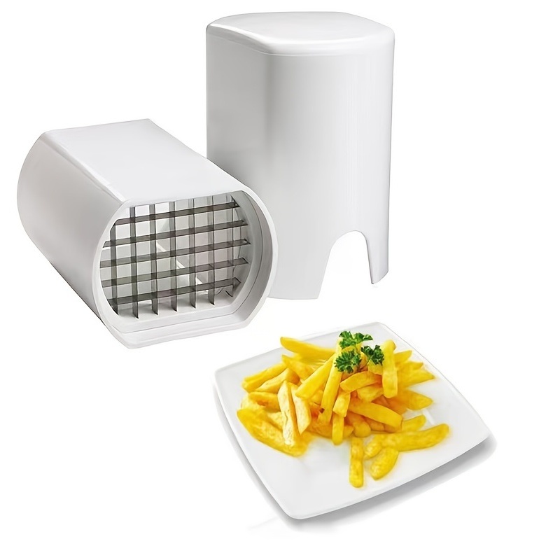 dropship 1pc Potato Fries 44 Grid Cut Potato Quick Stainless Steel French Cut French Fries Kitchen Utensils; White