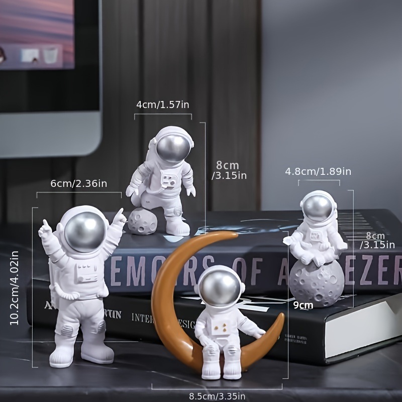 dropship 4pcs Small Creative Astronaut Ornaments; Desktop Ornaments; TV Cabinet Ornaments