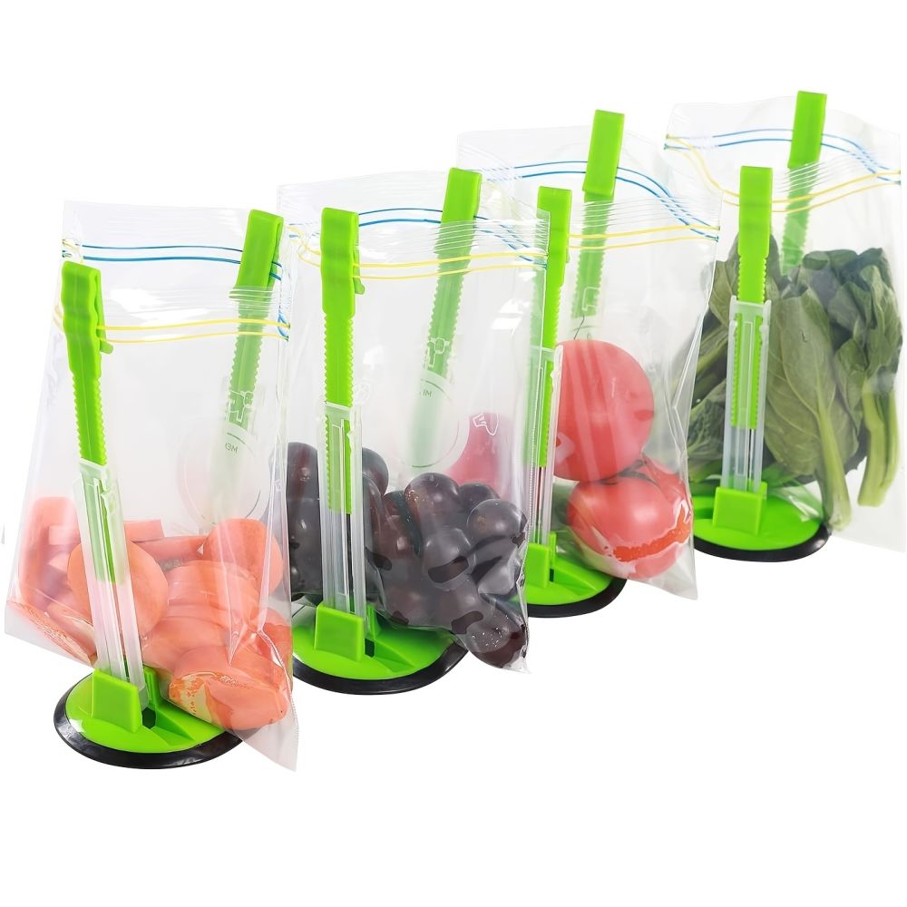dropship 1pc Baggy Rack Holder For Food Prep Bag/Plastic Freezer Bag/Ziplock Bag Holder Stand, Meal Planning/prep Bag Holders