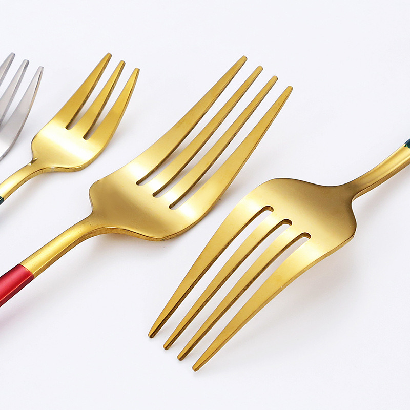 dropship 24pcs/Set Stainless Steel Cutlery; Portuguese Cutlery Spoon; Western Cutlery Set