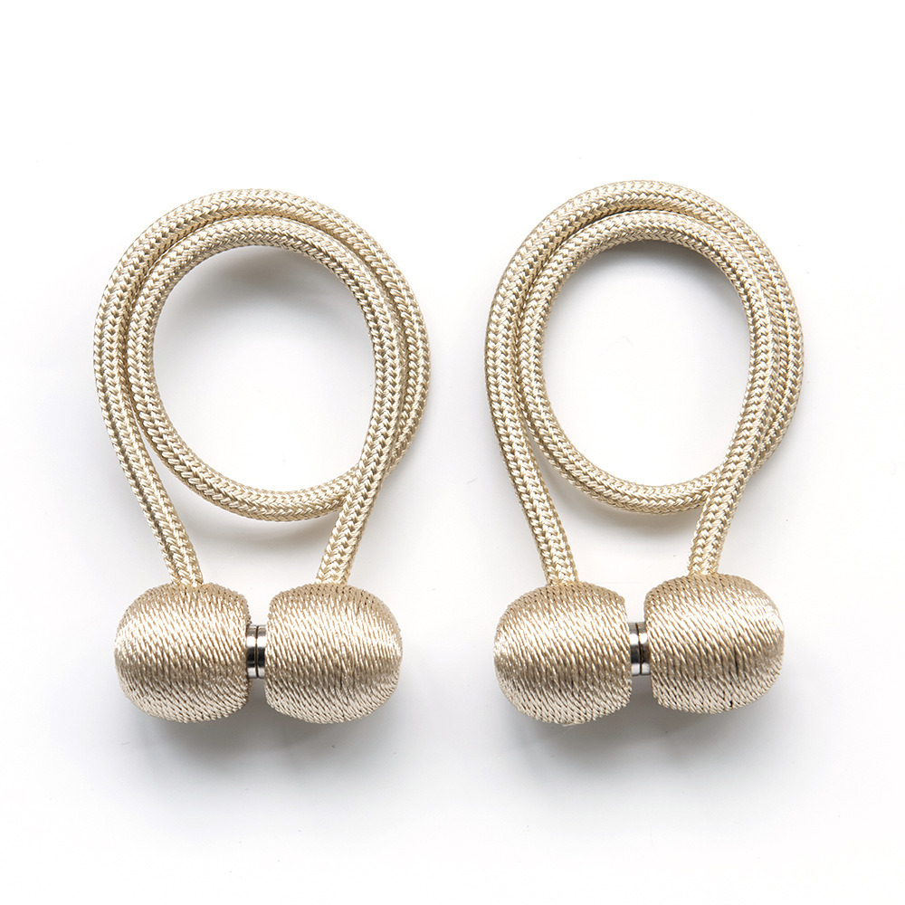 dropship 2Pcs Magnetic Curtain Ball Rods Accessoires Backs Holdbacks Buckle Clips Hook Holder Home Decor Tiebacks Tie Rope Accessory